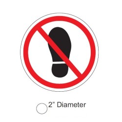 White PVC 2 color, Warning sticker, size: 2" x 2" ,500pcs/box