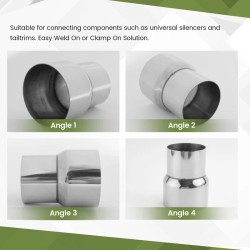 2.5" ID to 3" ID x Length 4"  Stainless Steel Car Universal Exhaust Pipe Adapter Reducer Connector