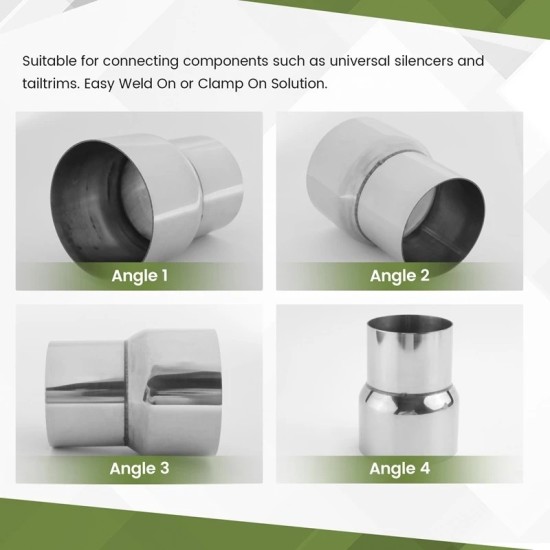2.5" ID to 3" ID x Length 4"  Stainless Steel Car Universal Exhaust Pipe Adapter Reducer Connector