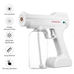 2000mAh 800ML Wireless Nano Spray Gun Blue Light Nano Steam Atomizing Fogger Disinfection Sprayer 
