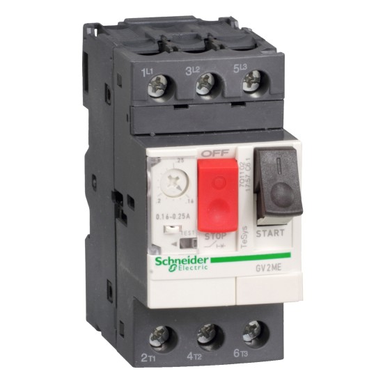 Thermal Magnetic Circuit Breaker GV2, ME04/0.4-0.63A ,Schneider 