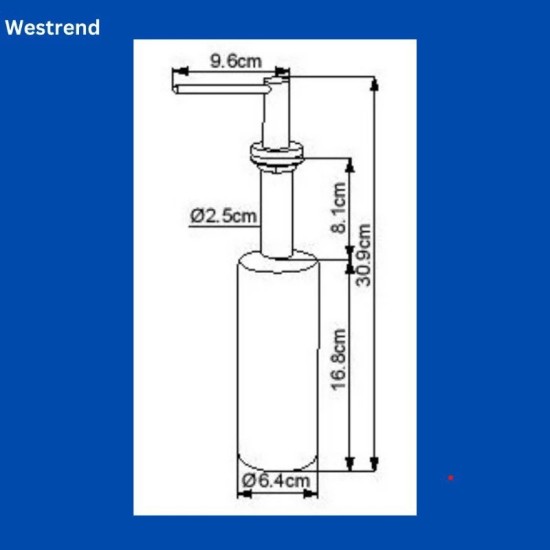1000ml Brass Silver Head Soap Dispenser with PVC Bottle,sink hole size: 28-40mm