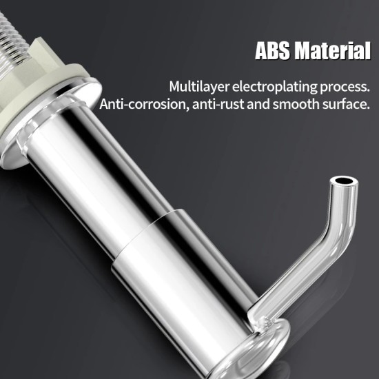 Sink Soap Dispenser Large Flow ABS Pump Head with Extension Tube Hand,Siliconce pipe length: 1.0m