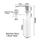 350ml Stainless Steel Silver Head Soap Dispenser with PVC Bottle,sink hole size: 28-40mm