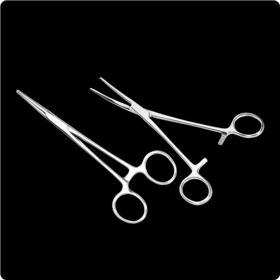 Total Length 240mm,SUS Hemostat Locking Forceps Straight with Full Serrated Jaws for Better Grip