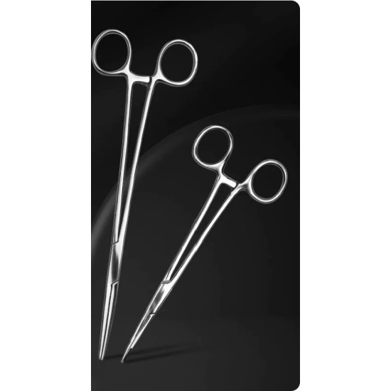 Total Length 240mm,SUS Hemostat Locking Forceps Straight with Full Serrated Jaws for Better Grip