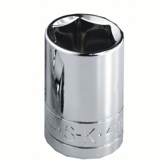 1/4 inch Dr, 16 mm Socket Size, 6-Point, Chrome , 5pcs/box