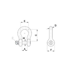 1.5ton 7/16" HG6209 BST Screw Pin Shackle 