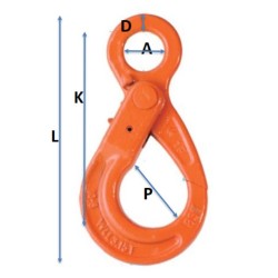 1.12ton ,Eye Self Locking Safety Hook 