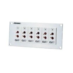 483mmL x 89mmH ,Aluminium Jack Panel Only for 1-row of 10 Type K Calibration Snap-in Jack Panels with the Universal "fits all" Female