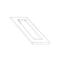 Omega Type K SUS Flange Holder , Thickness 3mm X Length 430mm X W:100mm , ID30.5mm X 375mm , 5mm Hole(6pcs)