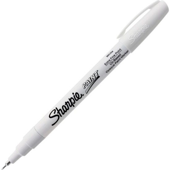 35531,White Extra Fine Sharpie Oil Based Paint Marker ,5pcs/pkt