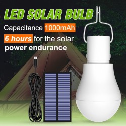 15W1000mah LED Portable Bulb with Solar Powered Panel system