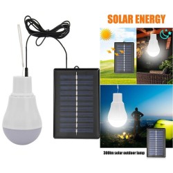 15W1000mah LED Portable Bulb with Solar Powered Panel system