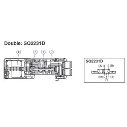 Japan SQ2231BDN-51-C8-Q ,Plug-in Type Main Parts and Pilot Valve Assembly
