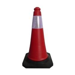 SAFETY CONE WITH RUBBER BASE 18" (450mm) HEIGHT