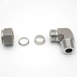 SS316 Male Elbow 3/4" Tube OD x 1/2" Male Thread NPT  SS316 Male Elbow 3/4" Tube OD x 1/2" Male Thread NPT