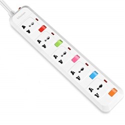 1 WAY 5 GANG EXTENTION SOCKET C/W 2MTR W/SURGE PROTECTOR