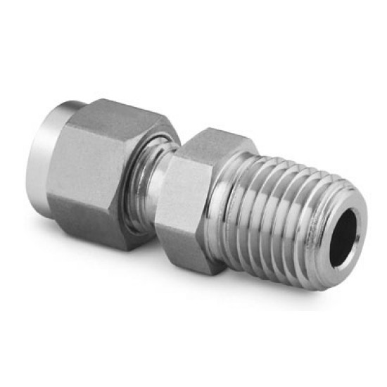 1/4'' TUBING SUS STRAIGHT CONNECTOR , 1/4" x 1/4"THREAD