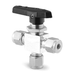 3 WAY BALL VALVE, STAINLESS STEEL