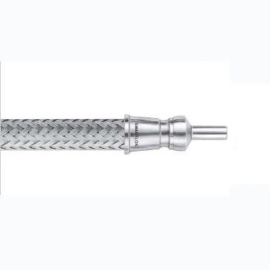 316L Stainless Steel Convoluted (FM) Hose, 1/4 in., 316L Stainless Steel Braid, 1/4 in. Tube Adapters, 36 in. (91.4 cm) Length