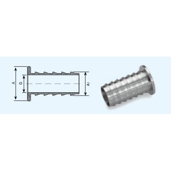 TUBE OD 1/4'' X TUBE ID1/8" TUBING INSERT