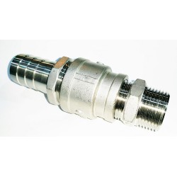 1" MALE THREAD x HOSE 1 1/4" SUS KC NIPPLE ,ARC ROLL COAT