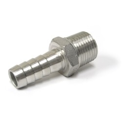 M12 X 1.75 X 16mm length Male Thread  X Hose iD 20mm , SUS K.C.Nipple