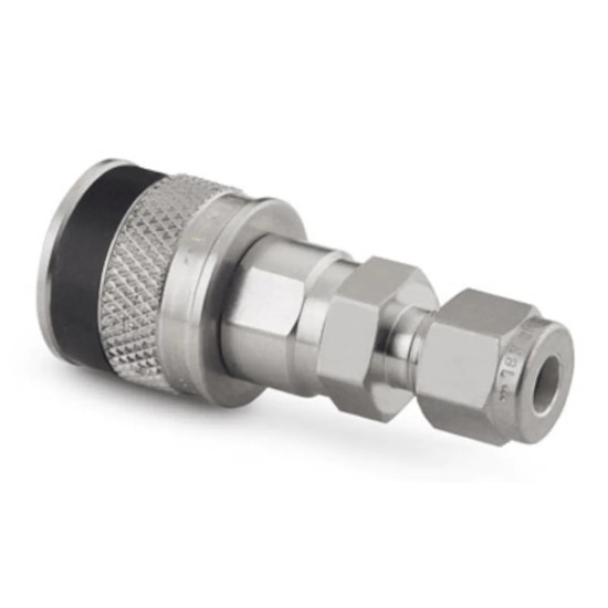 Black Key,Stainless Steel Instrumentation Quick Connect Body, 6 mm Swagelok Tube Fitting, 