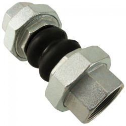 025MM Q-FLEX DOUBLE RUBBER BELLOW) C/W SS304 SUS UNION BSPT