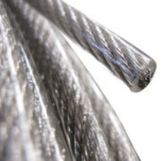 6MM STAINLESS STEEL WIRE ROPE , COATED ,10MTR