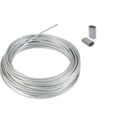 SUS wire rope 5/16" X 110mtr ,2pcs SUS Wire Rope Clip ,Complete with Loading 150kg Hand Truck Wire Drum Set