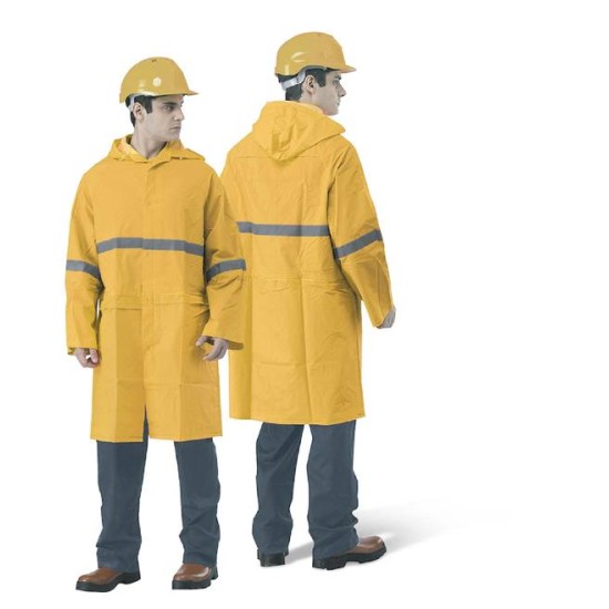 XXL ,Yellow ,Heavy Duty Visibility Raincoat with High Reflective Strip