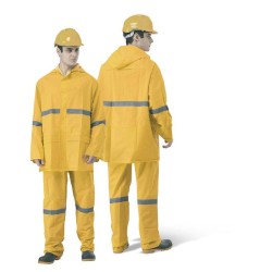 XXL ,Yellow,Heavy Duty Visibility Rainsuit with High Reflective Strip