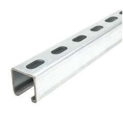 SS304 Single Perforated Unistrut Channel, 2.5 T X 41 W X 41 H X 6000 L 