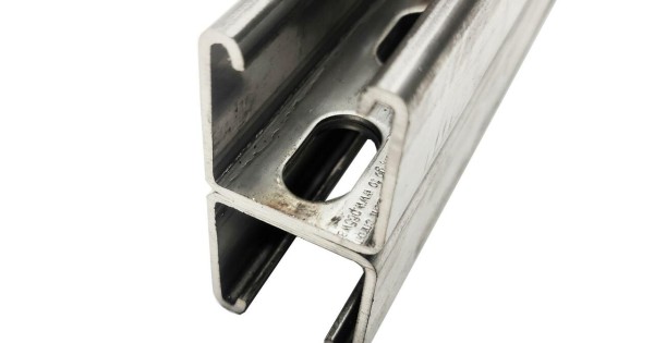 SS304 Double Unistrut Channel, 2 T X 41 W X 84 H(42mmX 2) X 6000 L