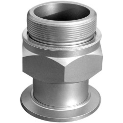 KF/NW/ISO25 , OD Flange 40mm  X 1 1/2" Male Thread X Length 30mm,Total Length 60mm