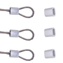 Aluminium Ferrule , 7mmLength X ID2.2mm X ID 4.4mm ,100pcs/pkt