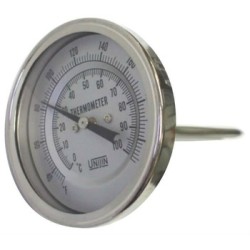 T110, WTBT/404-100, 4" X dial: 100MM W/J BI-METL THER.0-100°C, 1/2" BLT 