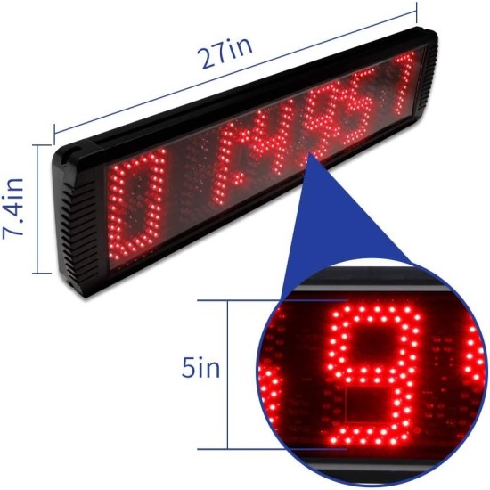 5 inch Digits LED Timer Clock Running Events Equipment - 690MM X 160MM X 40MM Count down system