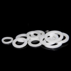 Teflon Flat Washer, OD25mm X ID 12mm X Thickness 2.3mm , 50pcs/pkt