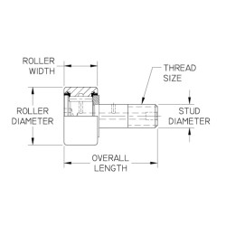 40SB CAM ROLLER ,40 mm Roller Diameter