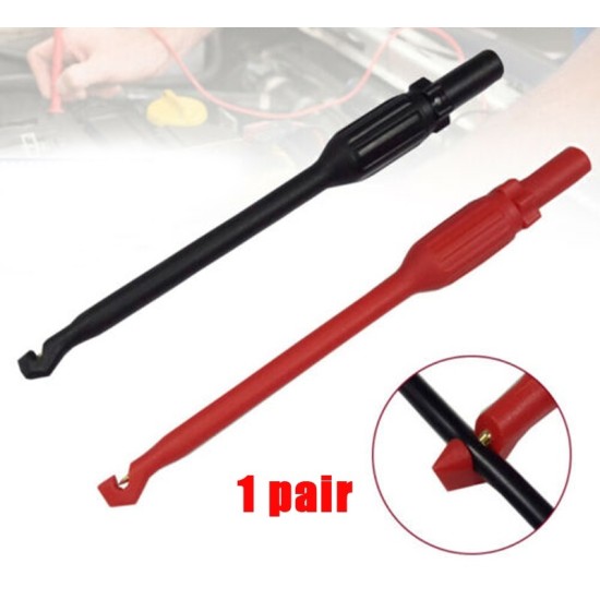 4mm Automotive Test Lead Kit Power Probe Wire-Piercing Clip Tools, Red,Black