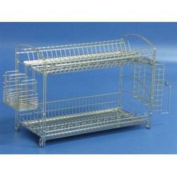 550mm SS 304 Dish Rack 2 Layers C/W Chopstick & Knife Holder