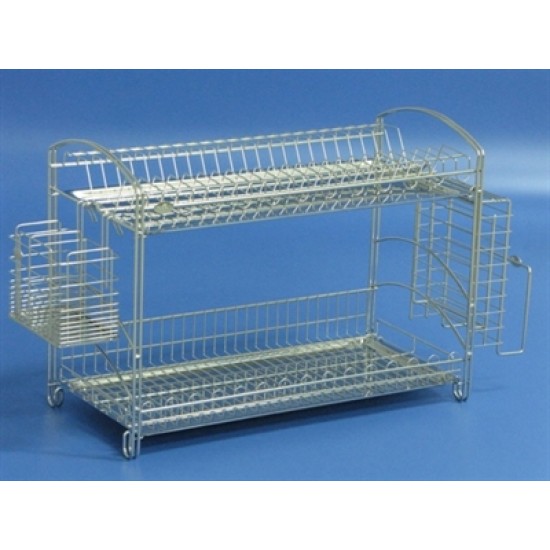 550mm SS 304 Dish Rack 2 Layers C/W Chopstick &amp; Knife Holder