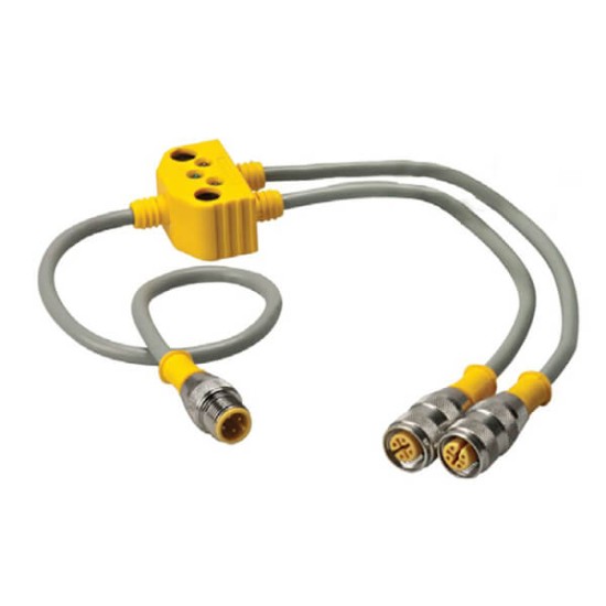 VB2-FSM 4.5/2FKM 4.5/S651, TURCK M12 eurofast VB2 2-Branch Splitter