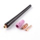 GAS LENS SET, WP-17 GAS LENS ALUMINA NOZZLE #6 ,WP-17 MEDIUM BACK CAP ,WP-17 GAS LENS COLLET BODY - 1.6MM 