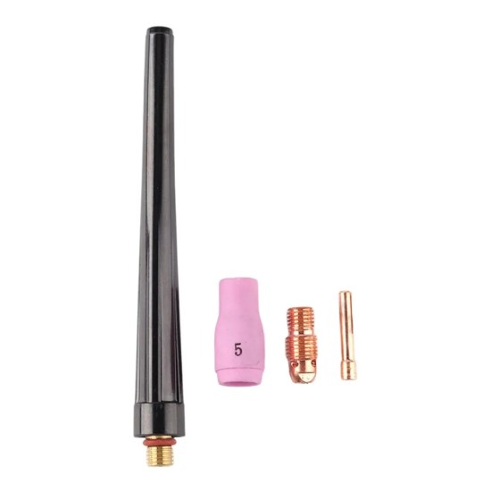 GAS LENS SET, WP-17 GAS LENS ALUMINA NOZZLE #6 ,WP-17 MEDIUM BACK CAP ,WP-17 GAS LENS COLLET BODY - 1.6MM 