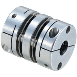 14-16, NBK DOUBLE DISC CLAMPING TYPE ALUMINIUM COUPLING, Length:44mm X OD:40mm