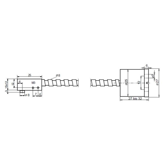 PHOTO SENSOR  ,VA-1000-2,5-T-90Â° 2GD ,Tippkemper-Matrix , 1mtr